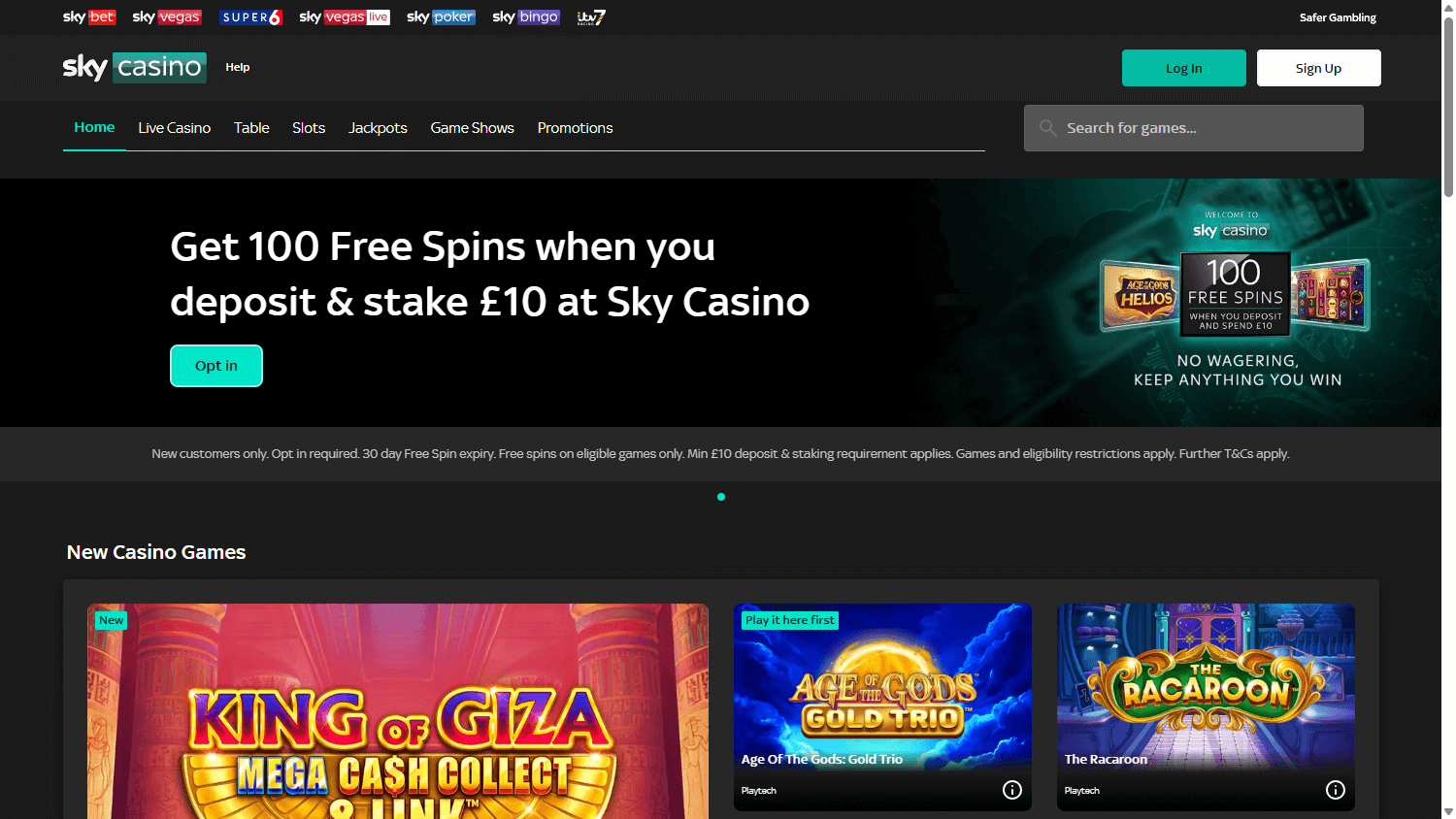 Sky Casino Desktop screenshot