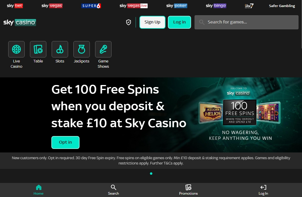 Sky Casino Mobile screenshot